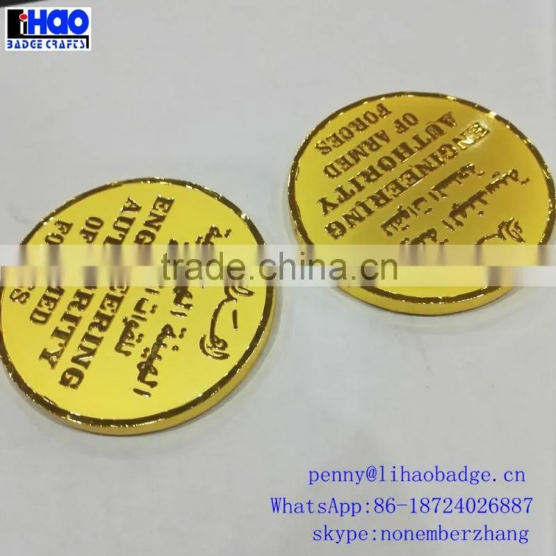 Cheap metal souvenir coin,custom Silve gold challenge coin