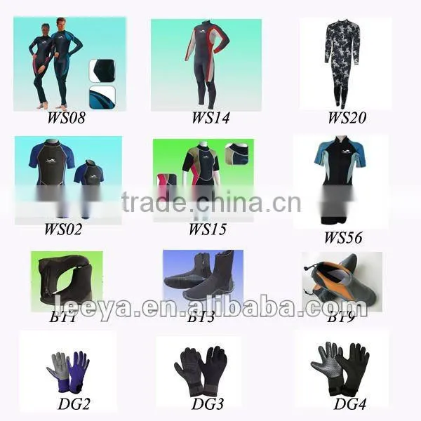 Waterproof neoprene dive wetsuit body fit wear diving gears for water