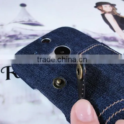 Denim Card Cases For HTC ONE M8 cell phone accessory
