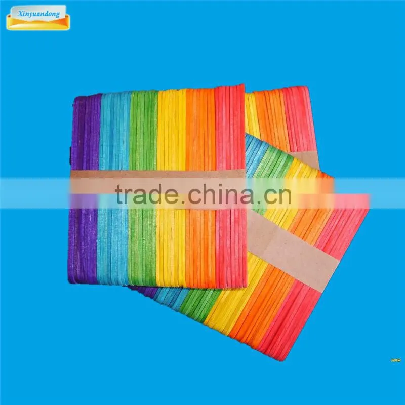 Colored wooden ice cream sticks for toy / colored toy bars