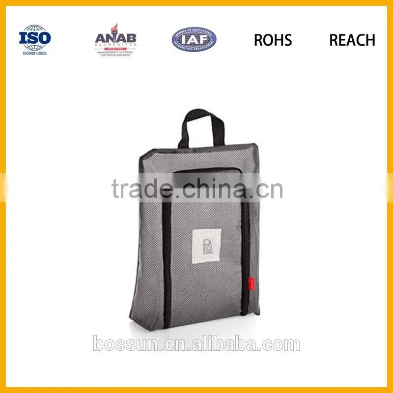 Manufacturing Portable Waterproof Nylon Bag Organizer Travel Shoe Bags with Zipper Closure