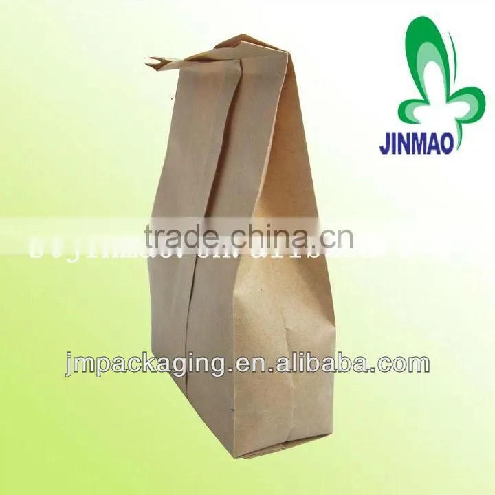 Charming design Side gusset flat bottom decorative kraft paper bag