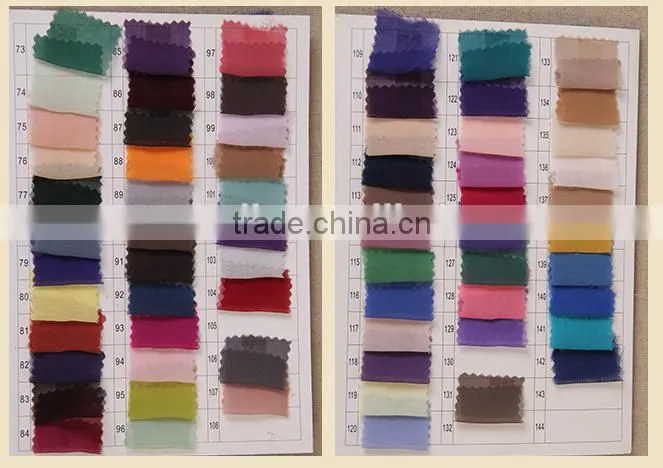 100% polyester customized all kings of Pure silk Chiffon fabrics