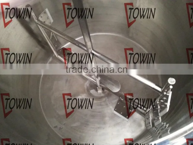 Hot Sale commercial stainless steel vacuum double steam/electric jacketed mixing tank