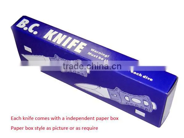 420 Stainless Steel Serrated Point BC Yellow Diving Knifes Survival Knife