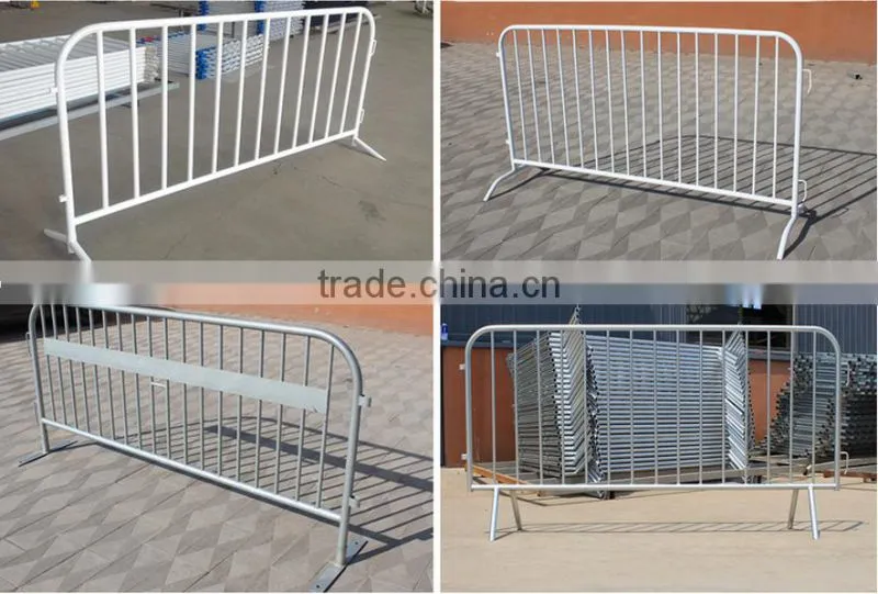 reinforcing temporary steel fence crowd control barrier system