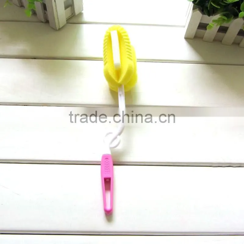Multifunction Handheld Sponge cup feeding bottle cleaning Brush-Red