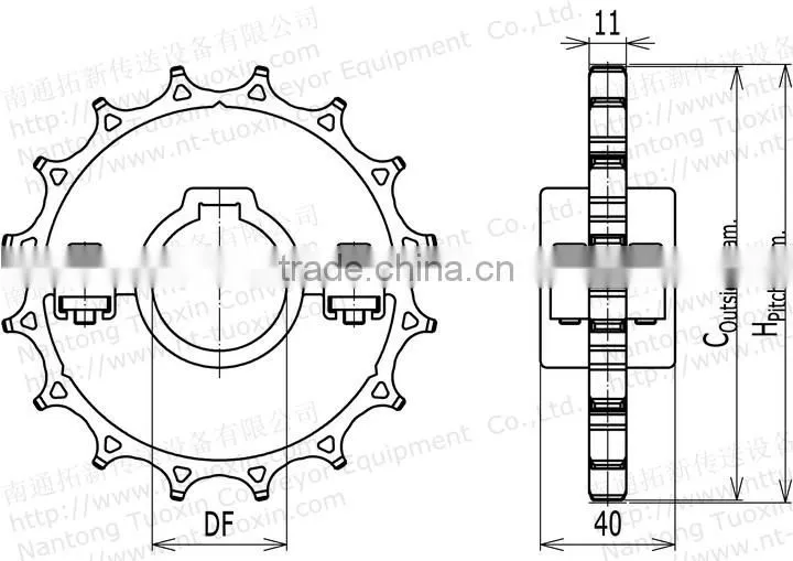 Plastic Split Chain Sprocket