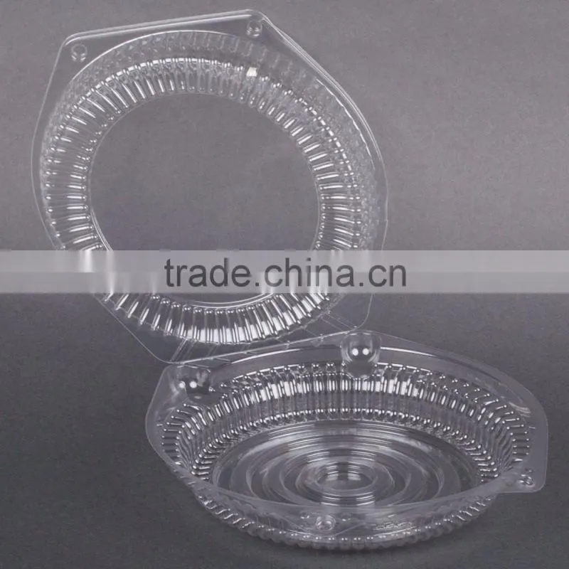 round shape pancake container clamshell plastic