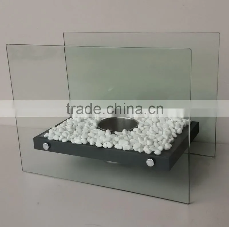 decorative bio fuel glass fireplace ,free standing glass fireplace