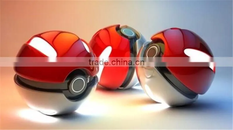 Pokemon Go Ball Power Adapter LED Light Brushed USB Backup Battery Power Bank