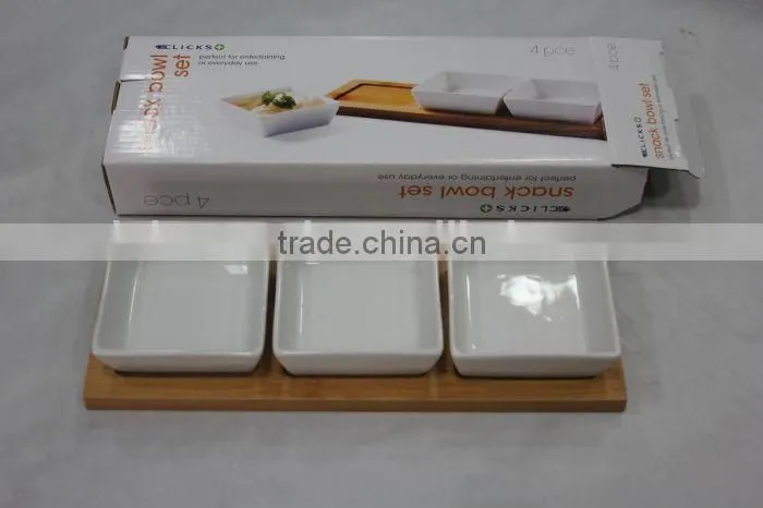 Set of 3 Tapas Dishes & Board,LFGB,FDA,CE / EU,SGS Certification and Dishes & Plates Dinnerware Type 3 compartment