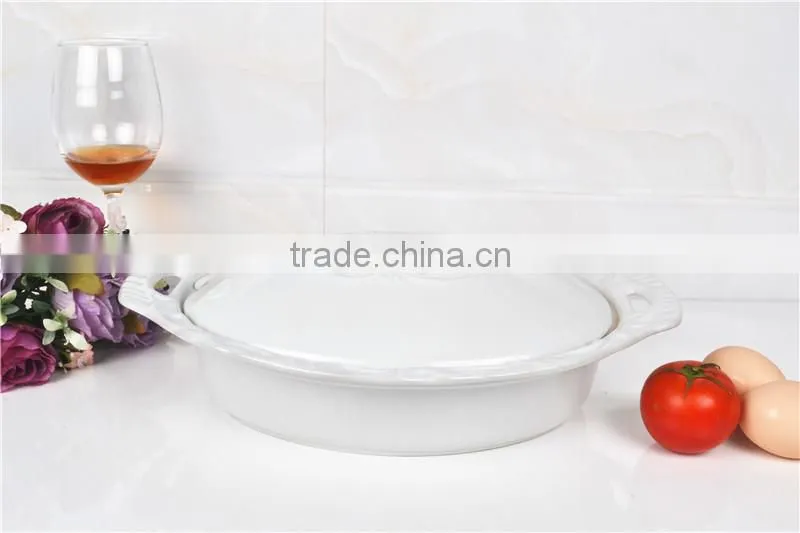 13.5" oval microwave ceramic comal