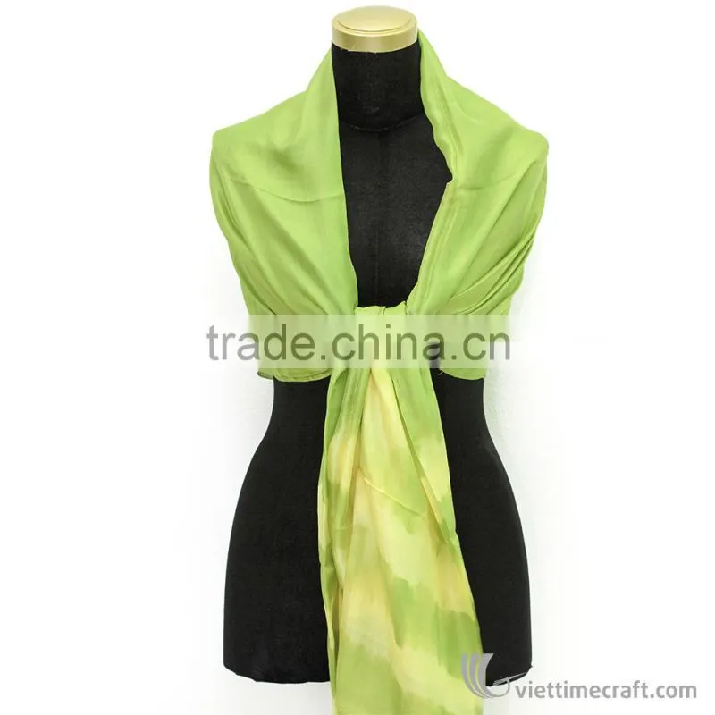 HOT SALE 30%!!!Customized raw pure silk scarf, Silk Scarves Manufacturer Vietnam, 100% pure silk