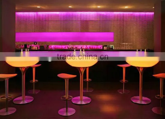 round bar table with light illuminated led furniture