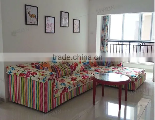 OZ224 new design luxury Multi color velvet fabric living room sectional home furniture soft fabric sofa