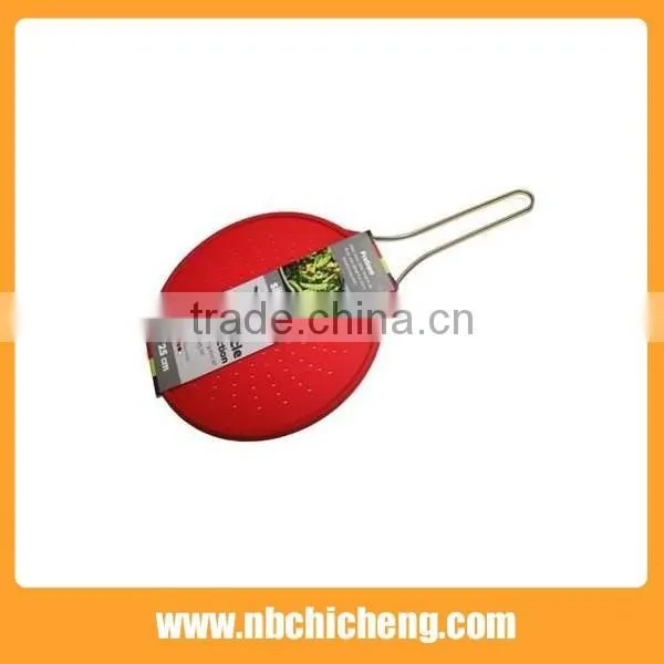Red Silicone Splatter Screen Strainer Silicone Food Strainer Silicone Water Strainer