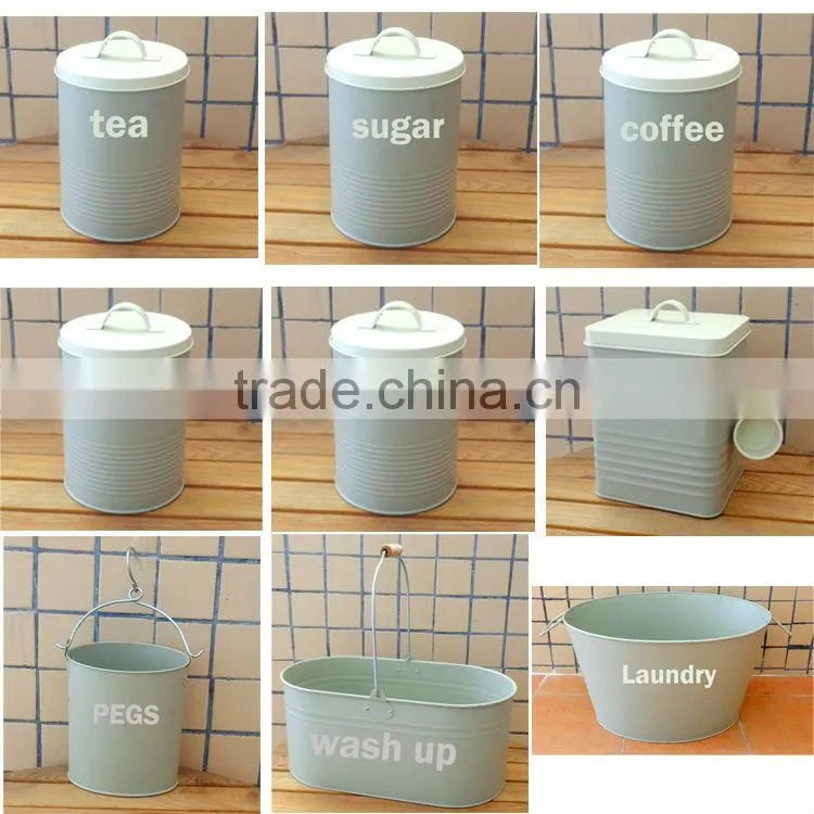 Retro Laundry Powder Storage Tin by Kimleyda
