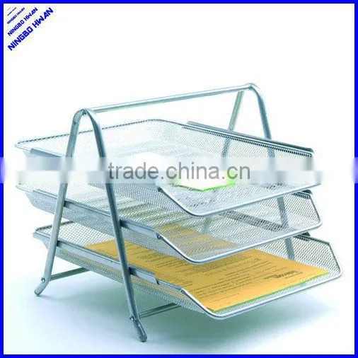 2014 best selling a4 metal mesh 5 tier document tray