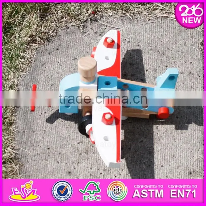 2016 new design kids wooden self assemble toys,fashion children wooden self assemble toys,wooden self assemble toys W03B048
