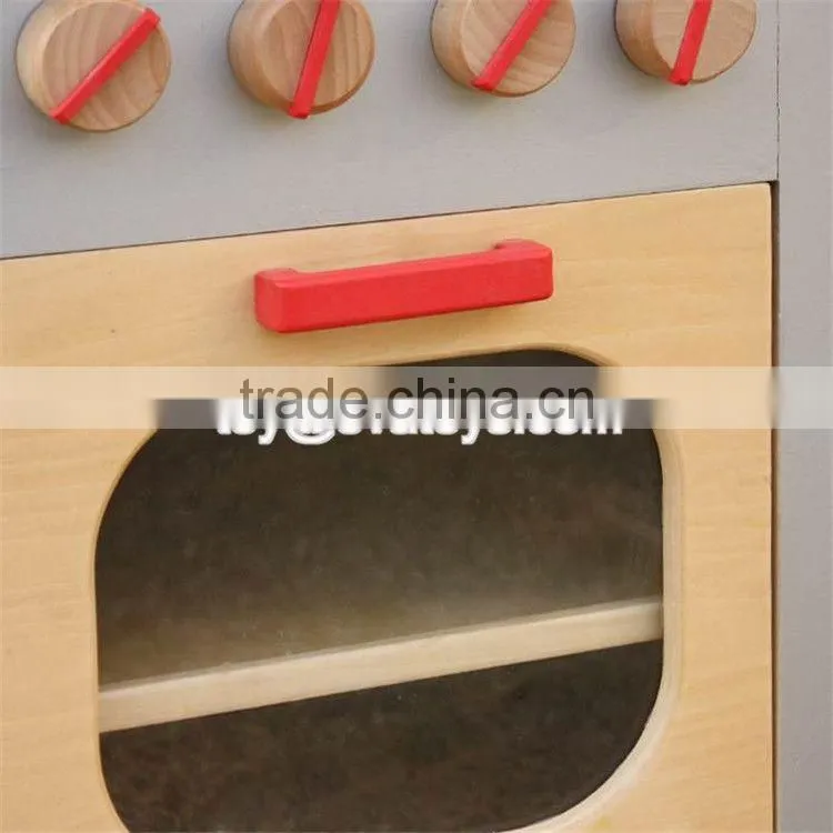 Pretend play kitchen toys wooden kids cooking set W10C301