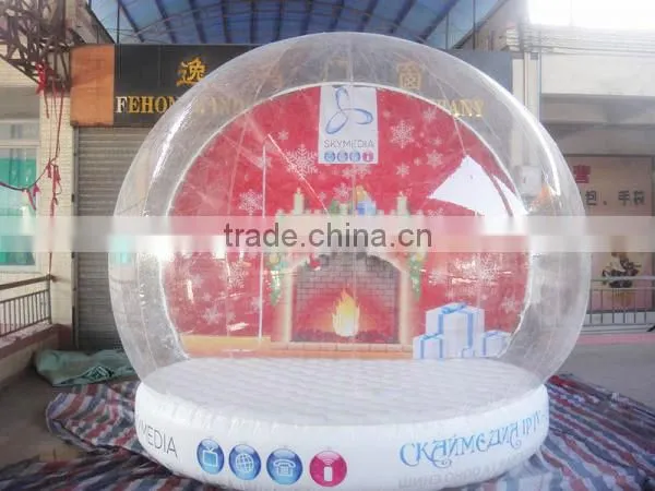New finished inflatable human size snow globe with factory price