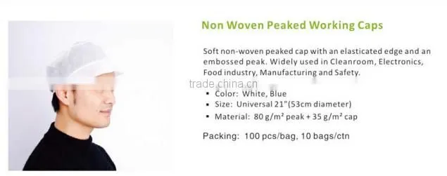 Non woven Peaked Working Caps
