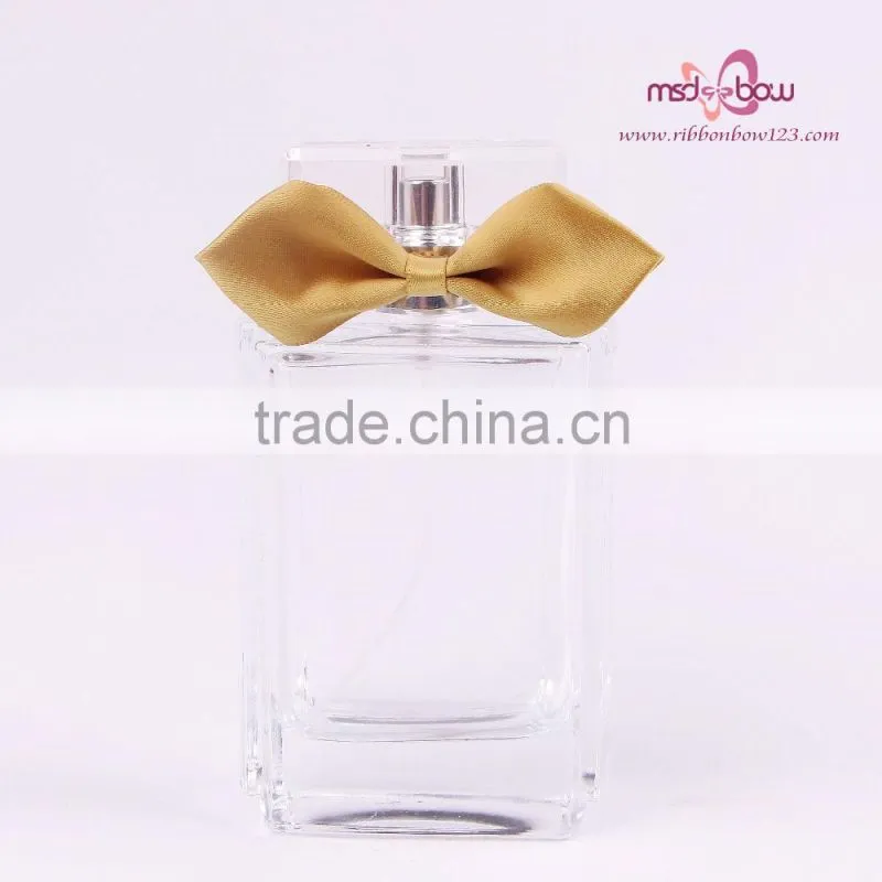 MSD Satin ribbon bows for wine bottle,perfume bottle,cosmetics bottle /ribbon bow with loop as gift bow/kids hair ribbon bows