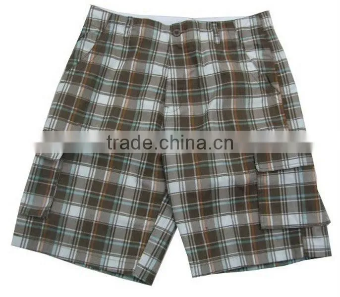 Latest mens summer check shorts man
