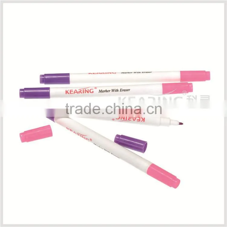 2017 New Kearing Violet Auto Disappearing Marker 1.0mm + 0.5mm Nib Air erasable Pen For Fabric Marking