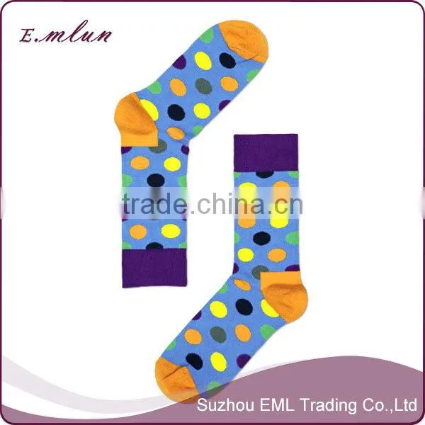 Fashion pinkycolor combed cotton dot women socks