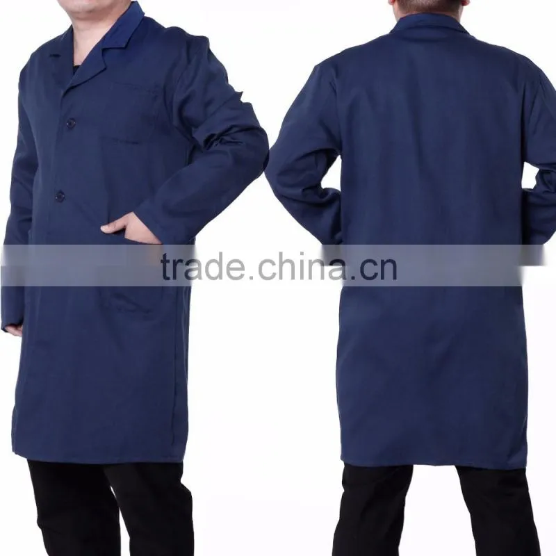 Customized Long Sleeve Medical Uniforms Three Pockets Unisex Medical Lab Coat