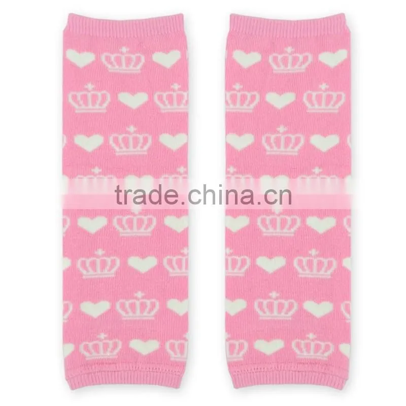 Stylish Crown Printed Fashion Cotton Leg Warmer Kid Knitting Leg Warmer Socks