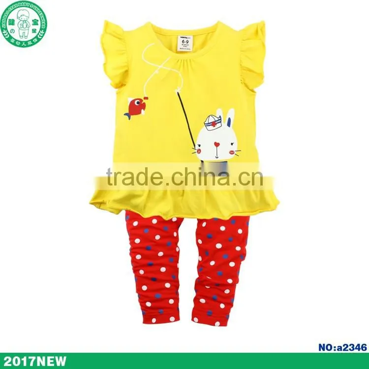 Baby Clothing Sets Summer Flower Newborn Baby Girl ruffled shorts + pant clothing sets
