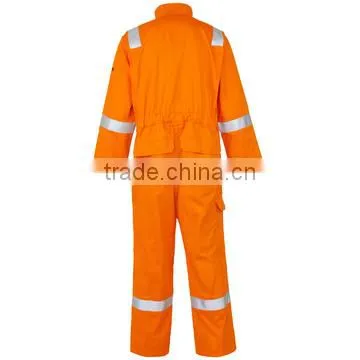100%cotton fire retardant coverall with reflective tape/ safety workwear
