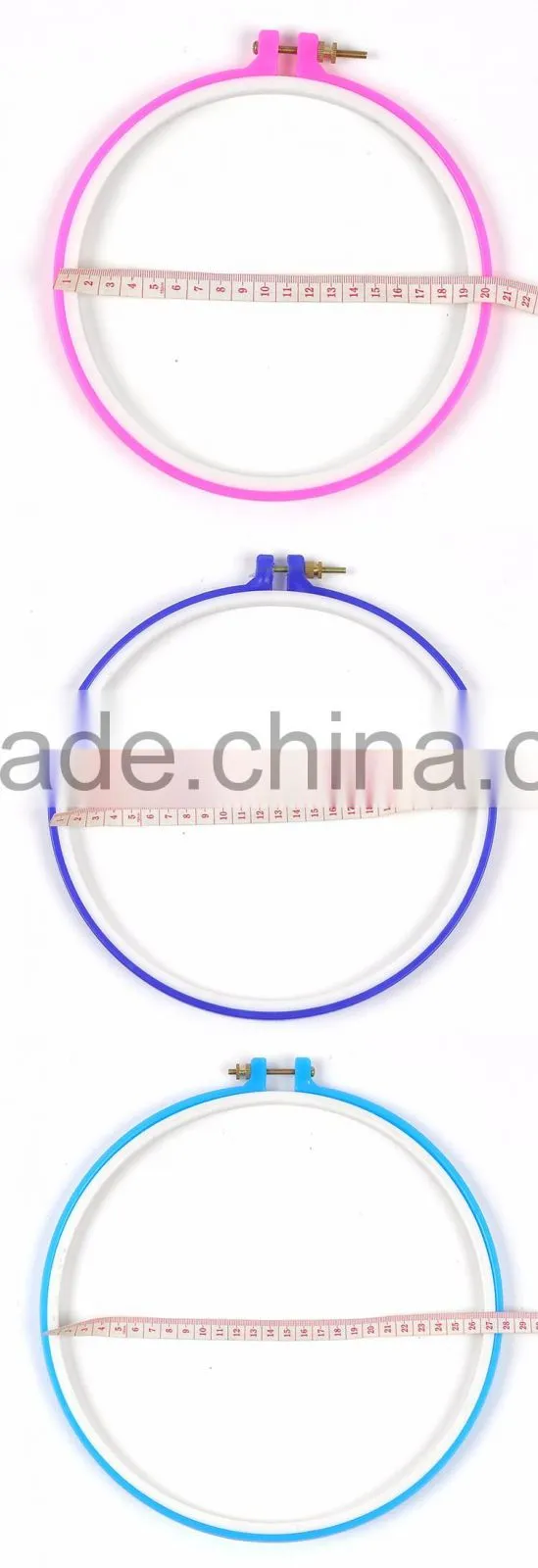 Hot Sale Colorful Plastic Cycle Cross Stitch Embroidery Hoops And Frames
