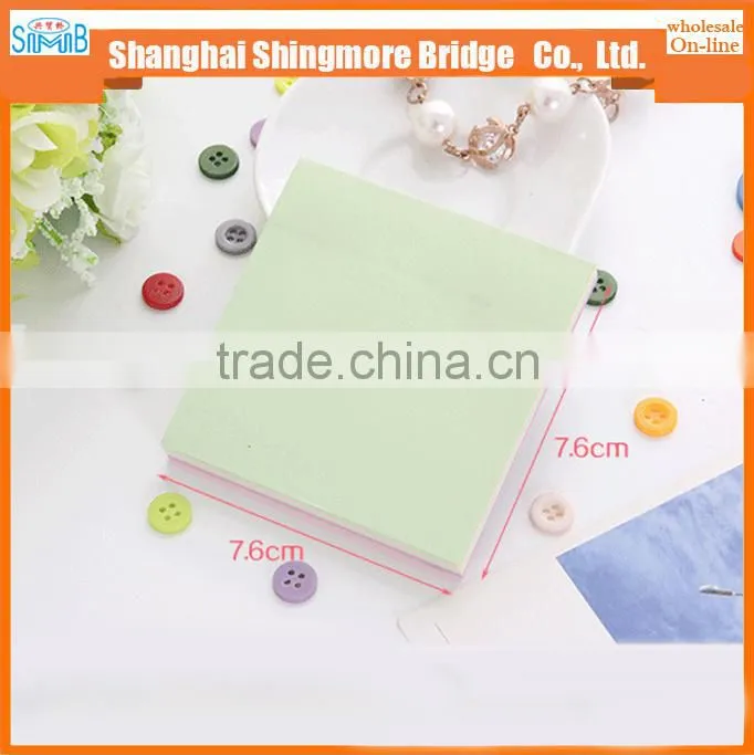 Hot wholesale sticky not pad, memo pad, school and office used for routine