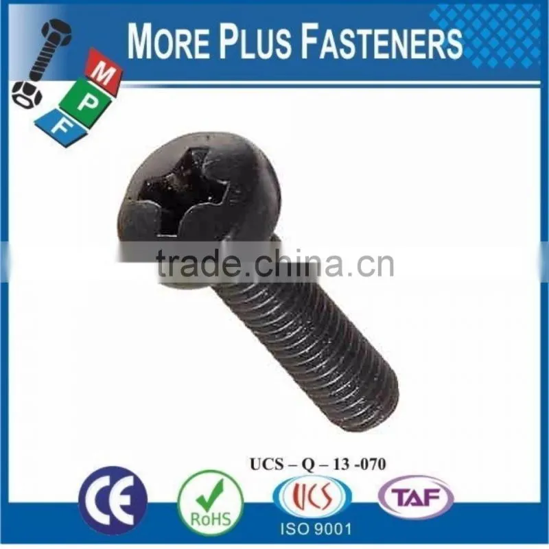 Made In Taiwan DIN 7985 Cross Recessed Raised Fillister Head Screw DIN 7985
