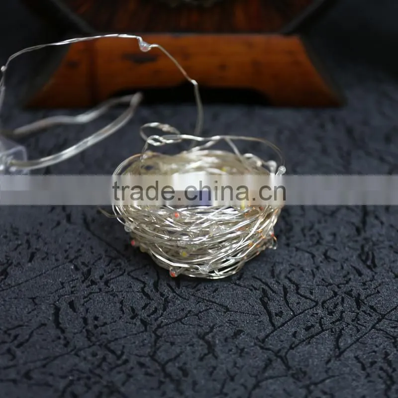 10M 100 LEDS Warm White LEDs Copper Wire 3AA Battery Powered LED String Lights