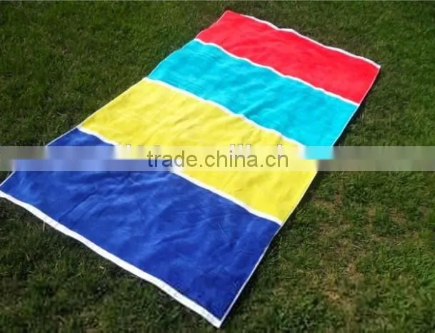 100% combed cotton striped sun chair towels supplier