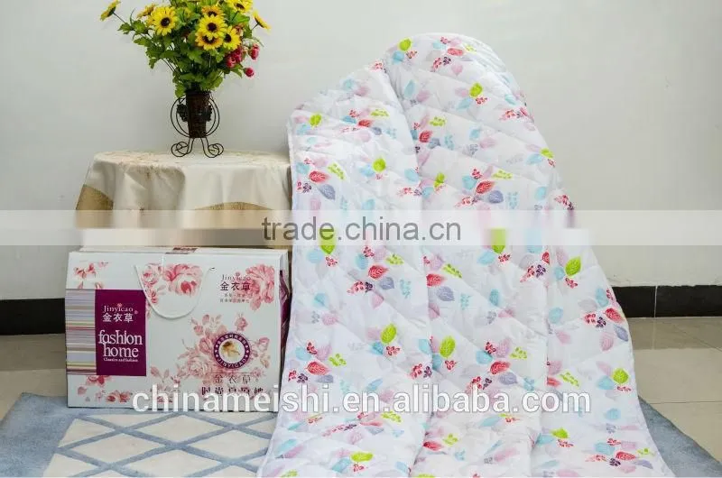 100% polyester thin quilted summer quilt silk-like fiber cool quilt