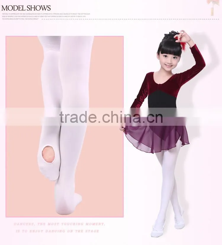 Factory In-stock Convertible Dance Tights Training Ballet Tights With Hole