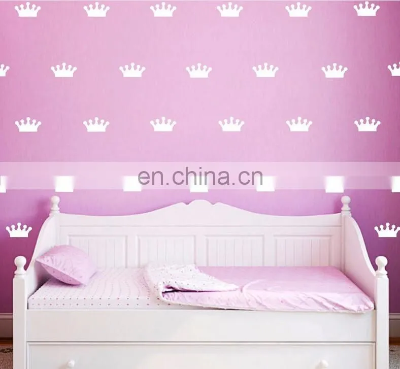 Ins Style Crown Prince and Princess Vinyl Wall Sticker Children Room Home Decoration Mural Roon Decal