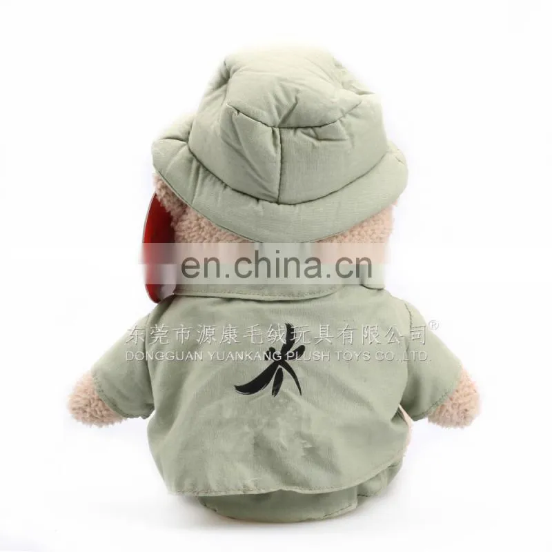 Custom plush stuffed teddy bear toy with clothes for giveaway
