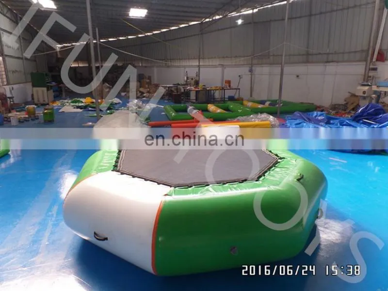 cheap 14ft round Inflatable water trampoline/water blob jump trampoline