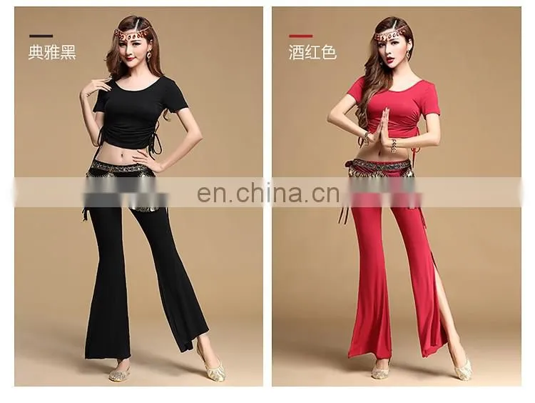 T-5115 Modal summer short sleeve practice belly dance costume