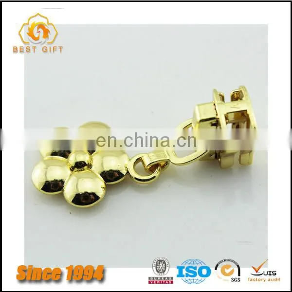 Guangdong Factory Wholesale Custom Garment Accessories Jacket Metal Logo Zipper Pulls