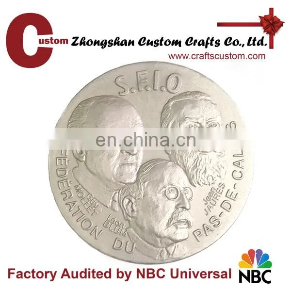 factory price OEM brand blank custom antique silver challenge coin