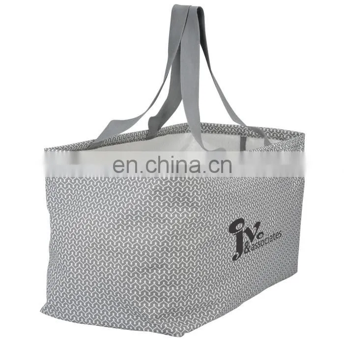 XD1019 Utility Tote Folding stripe canvas beach tote bag wholesale