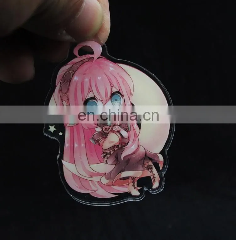 Beautiful customize promotion photo printed acrylic keychain